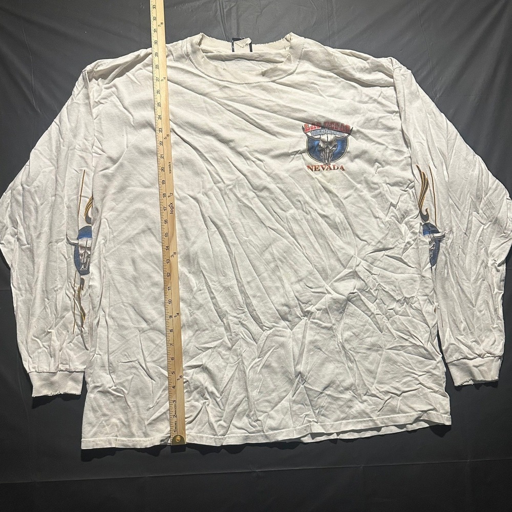 Harley-Davidson Vegas Nevada Long Sleeve Graphic T-Shirt 3XL White Distressed